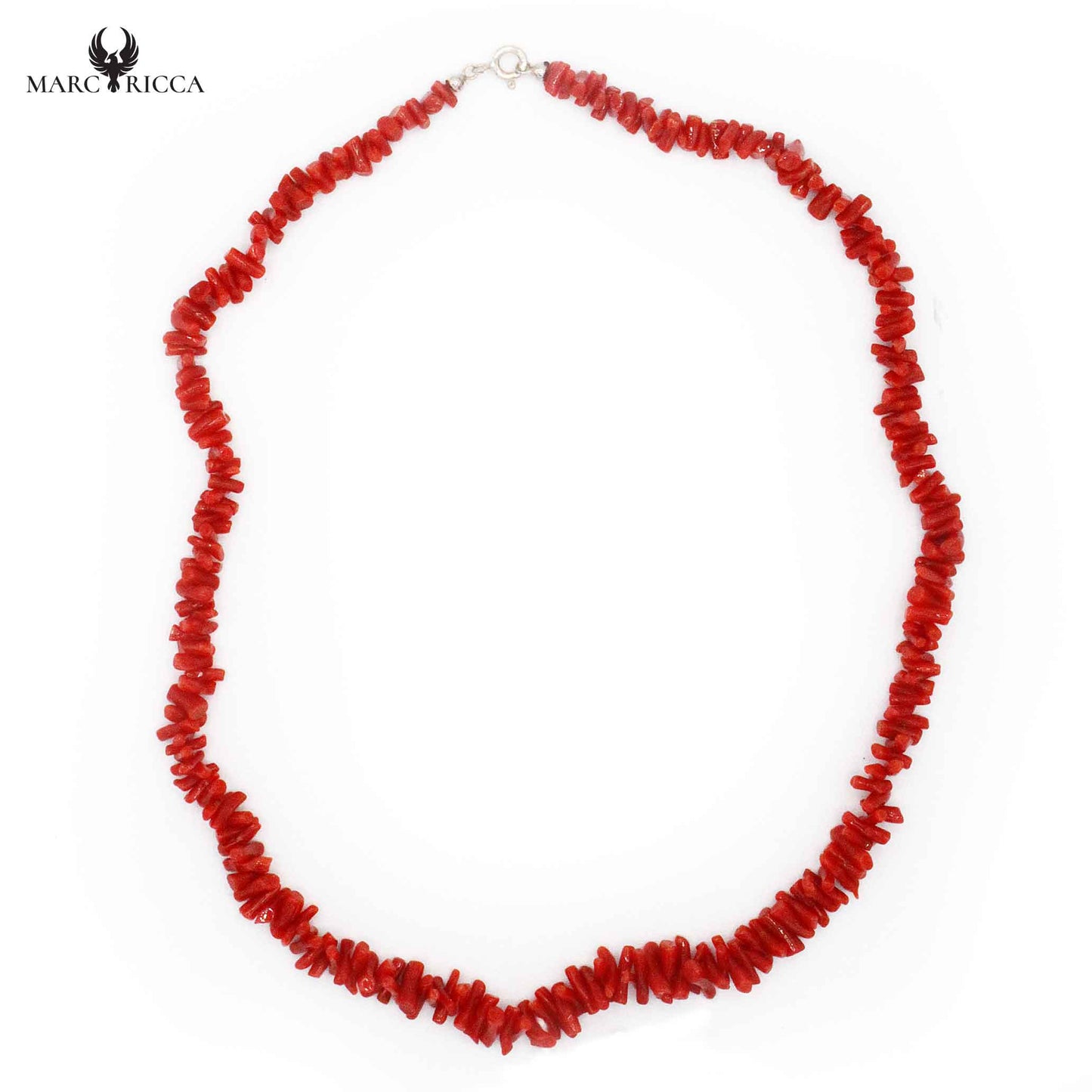 Collier Argent Cupolino Corail Rouge