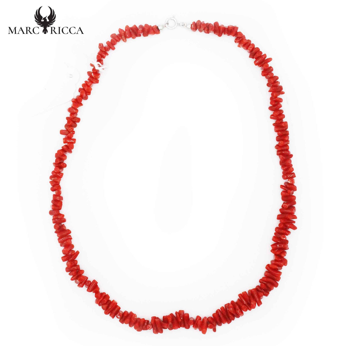 Collier Argent Cupolino Corail Rouge