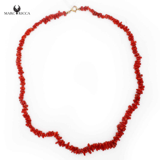 Collier Argent Cupolino Corail Rouge
