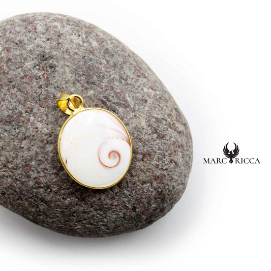 Pendentif Argent Œil de St-Lucie Naturel Ovale 1.9cm