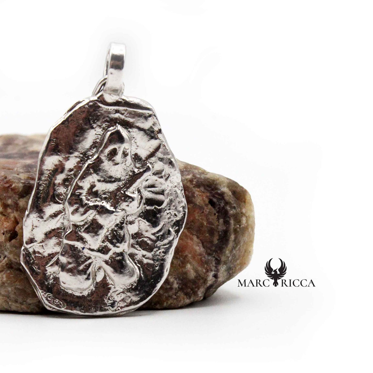 Pendentif Argent Plaque Ribellu