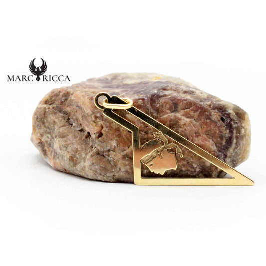 Pendentif Argent Corse Stylisée & Tête de Maure