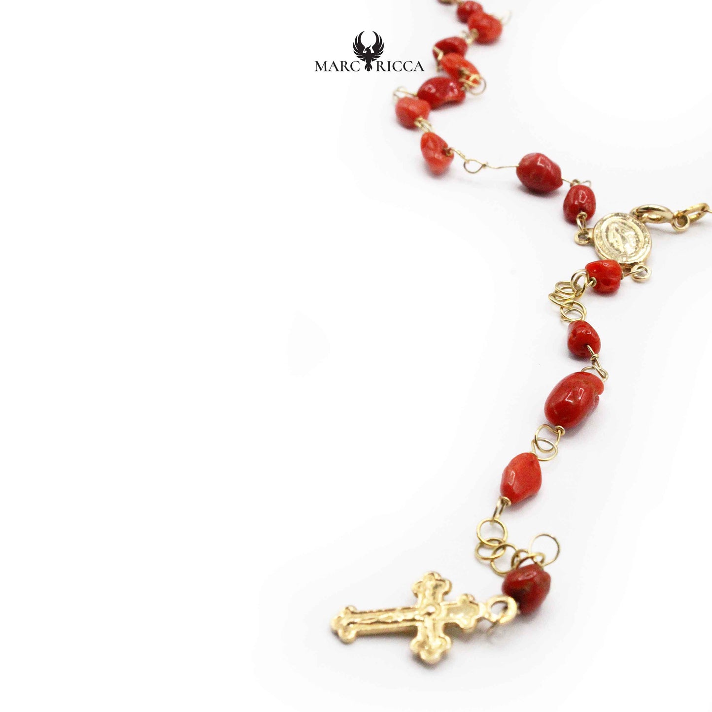 Chapelet Argent Corail Rouge