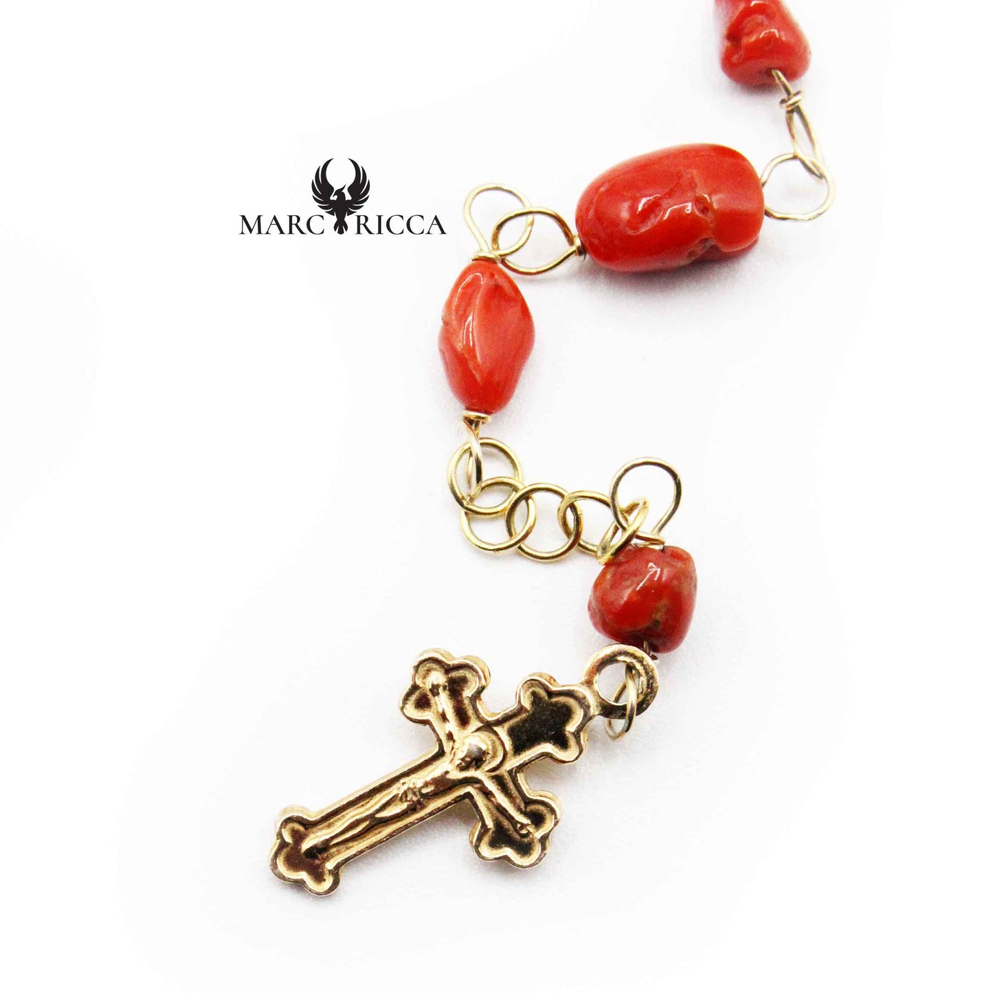 Chapelet Argent Corail Rouge