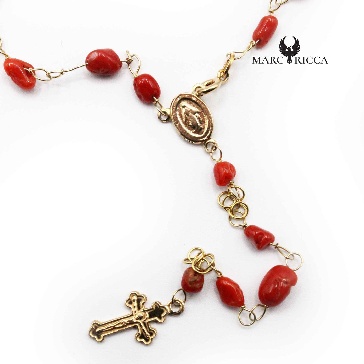 Chapelet Argent Corail Rouge
