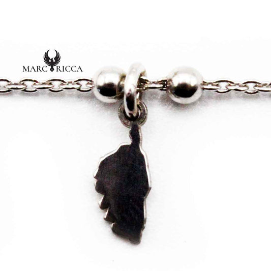 Bracelet Argent Chainette Corse, Miraculeuse et Croix