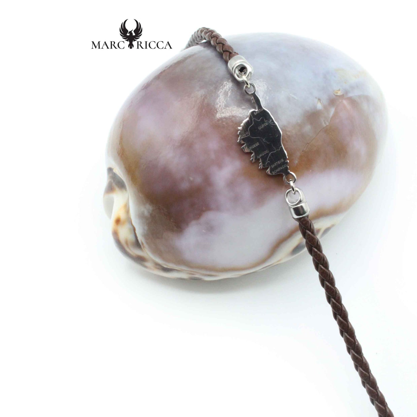 Bracelet Argent Corse Cuir et Argent