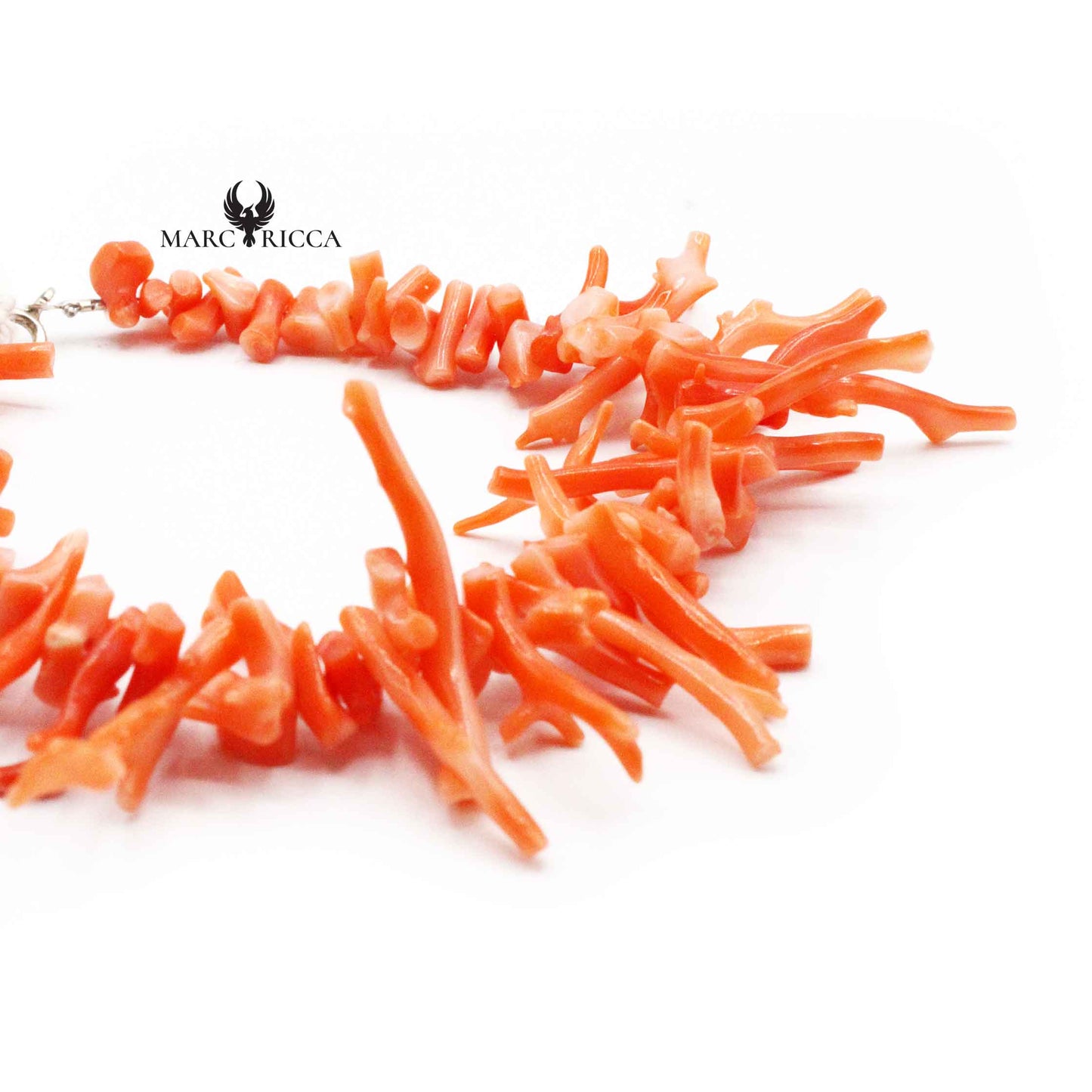 Bracelet Argent Branches Corail Rose