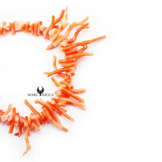 Bracelet Argent Branches Corail Rose