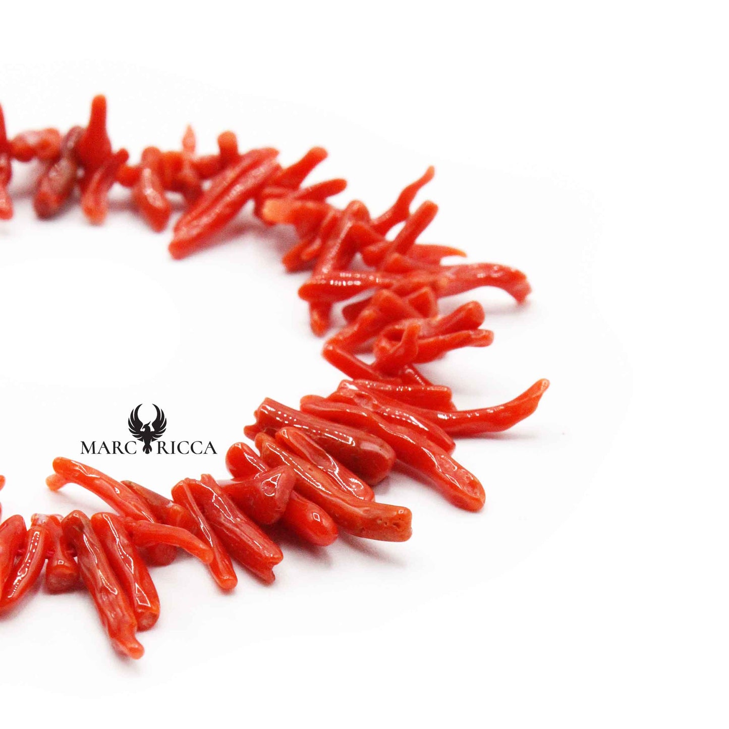 Bracelet Argent Branches Corail Rouge