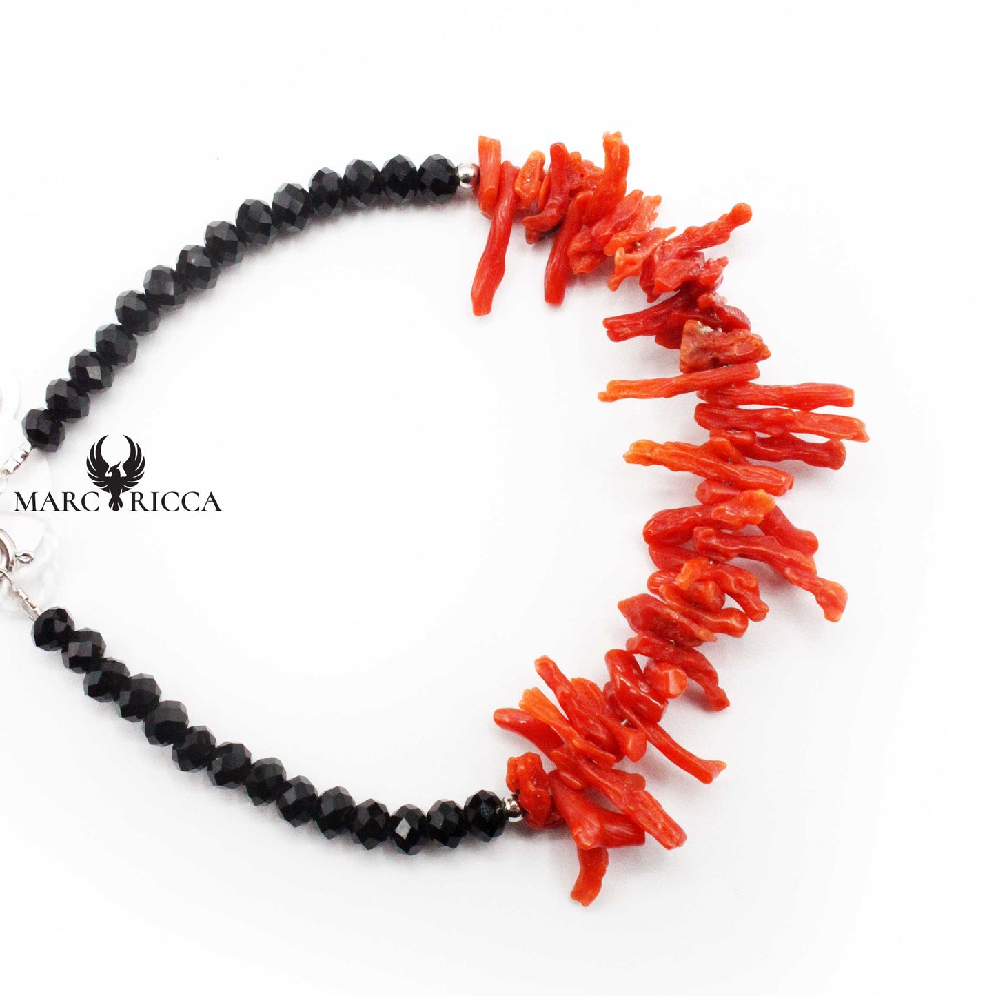 Bracelet Argent branche de Corail Rouge