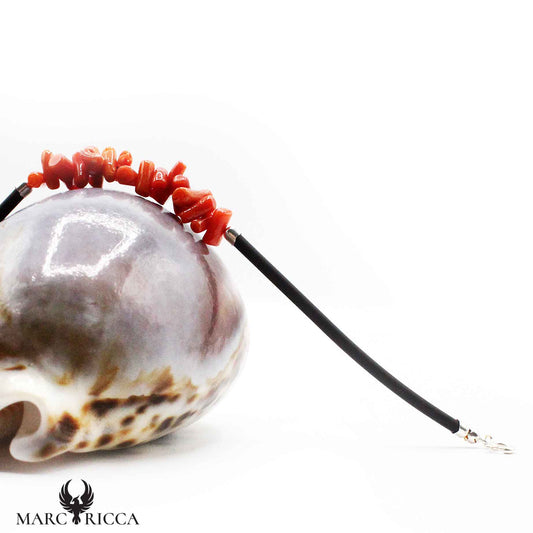 Bracelet Argent Cupolino Corail Rouge