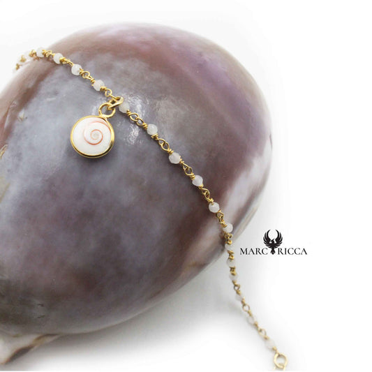 Bracelet Argent Cristal œil de St-Lucie Rond Vermeil