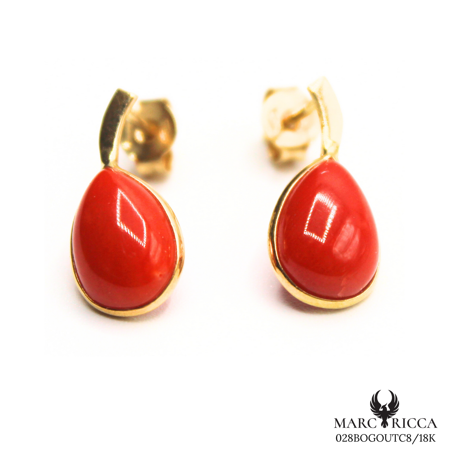 Boucles Or Corail Goutte