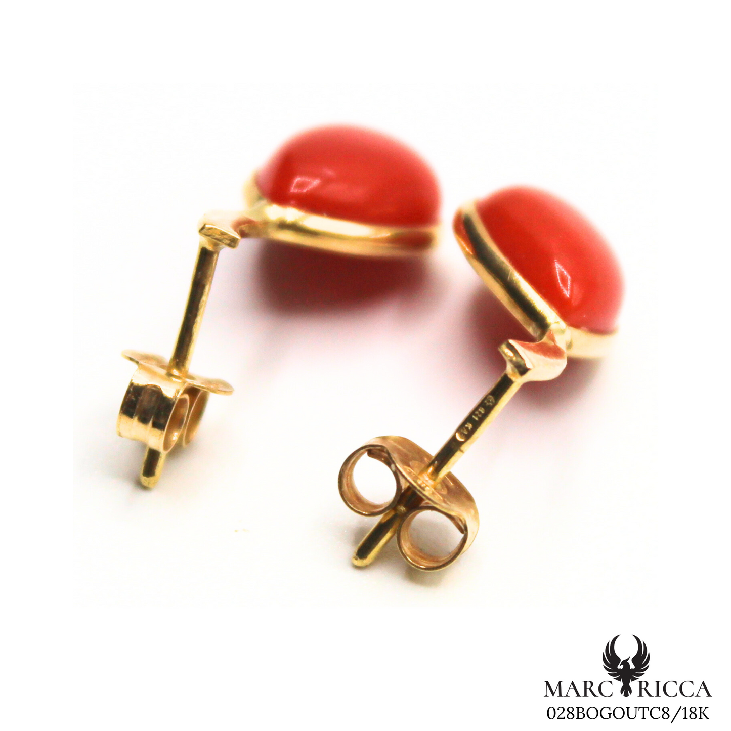 Boucles Or Corail Goutte