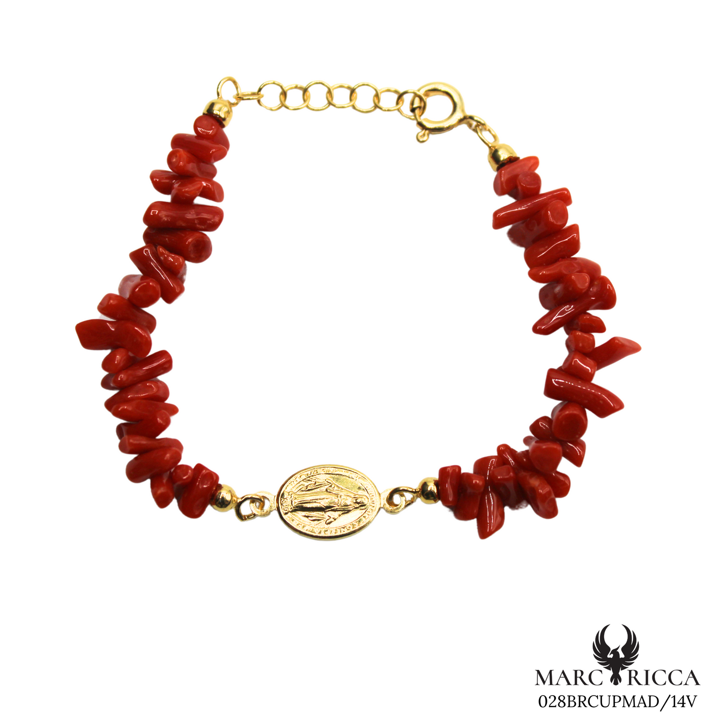 Bracelet Vermeil Corail Cupolino & Madone