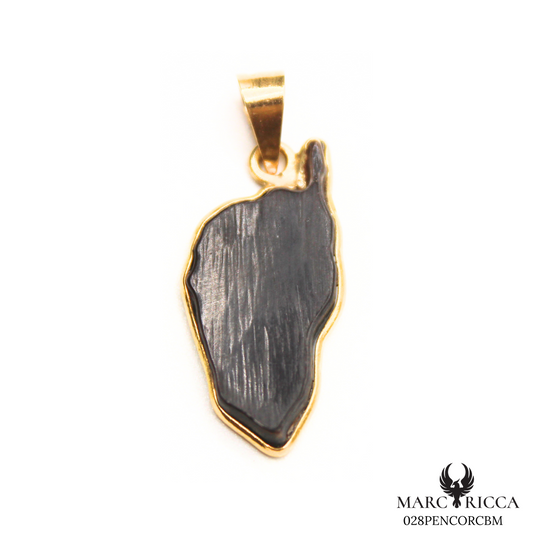 Pendentif Or Corne Bovin Pièce Unique