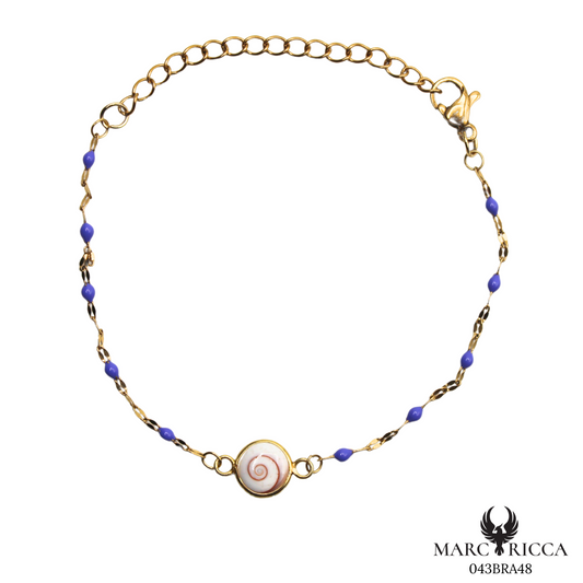 Bracelet Vermeil Œil Sainte Lucie & Perle Résine