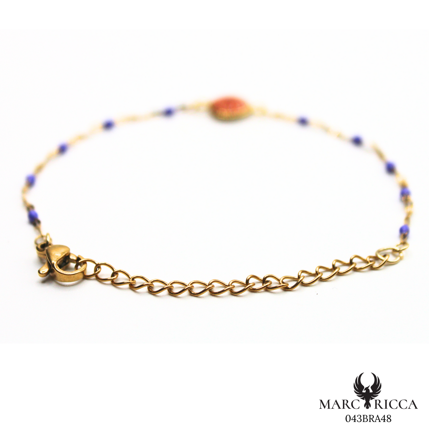 Bracelet Vermeil Œil Sainte Lucie & Perle Résine