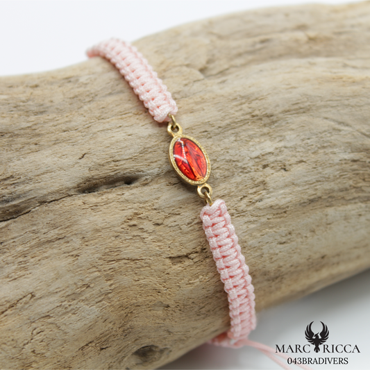 Bracelet Vermeil Cordon Madone Couleur