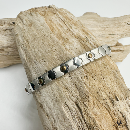 Bracelet Acier & Or Extensible