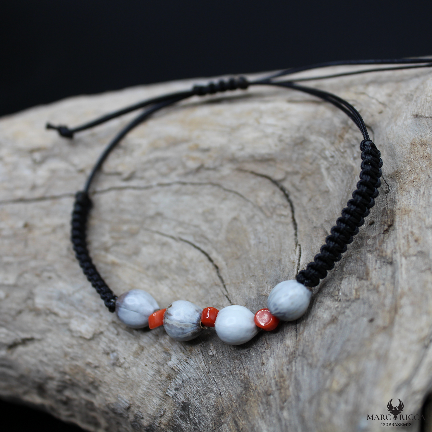 Bracelet Cordon Corail Larme à Job