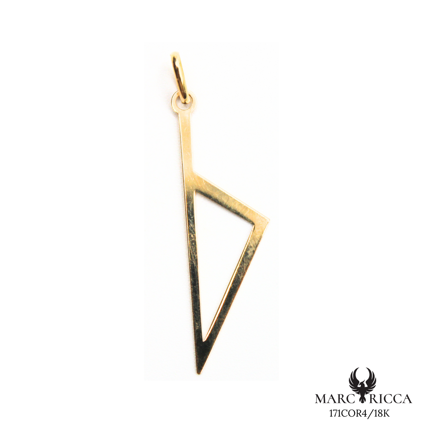 Pendentif Or Corse Stylisée Creuse 3.5cm et 2.2cm