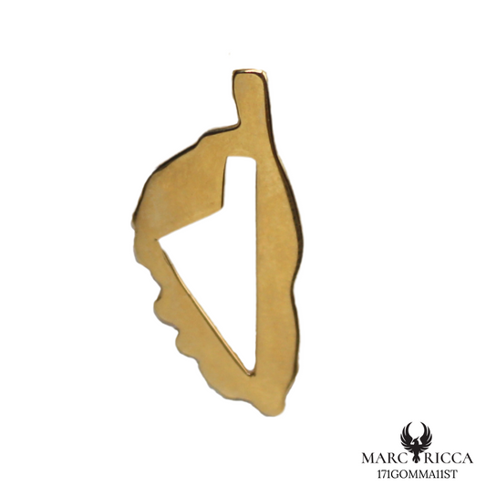 Pendentif Or Corse Creuse Contour Stylisée 18 ou 9 carats