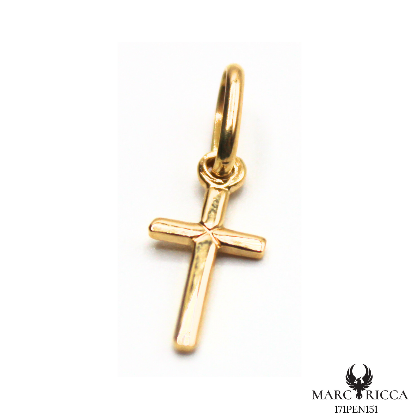 Pendentif Or & Or Rose Croix