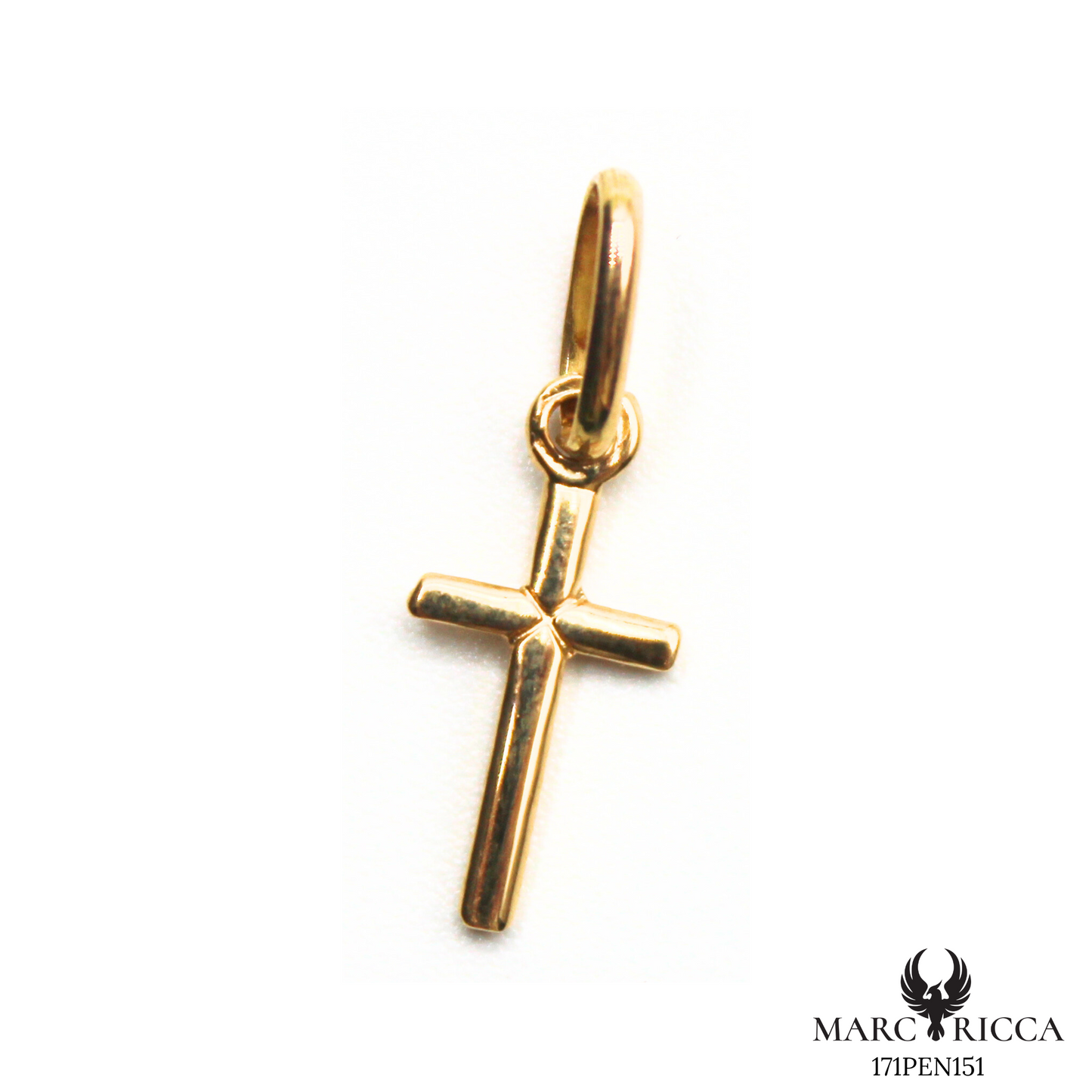 Pendentif Or & Or Rose Croix