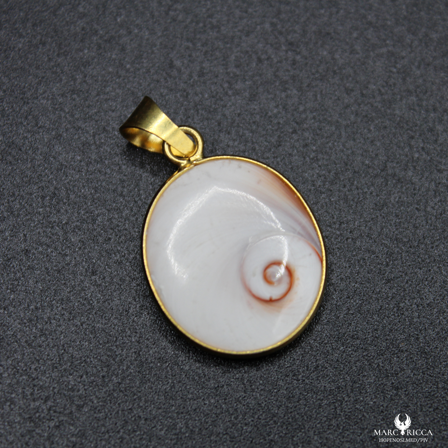 Pendentif Argent Œil de St-Lucie Naturel Ovale 1.6cm