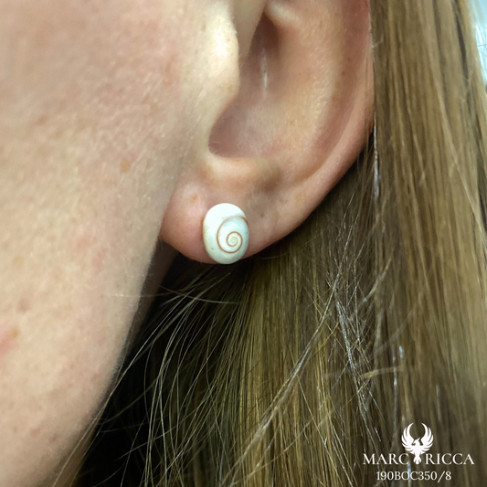 Boucles Argent Puces Œil de Sainte Lucie Ovales