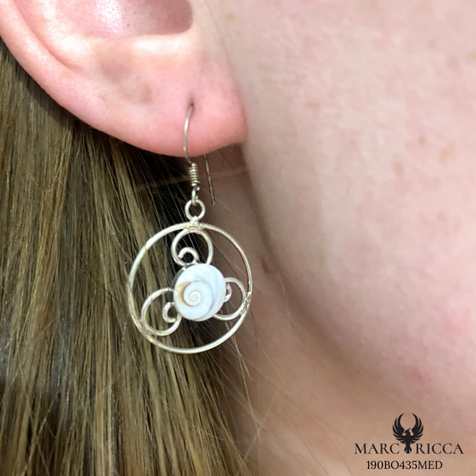 Boucles Argent Œil de St-Lucie Elypses