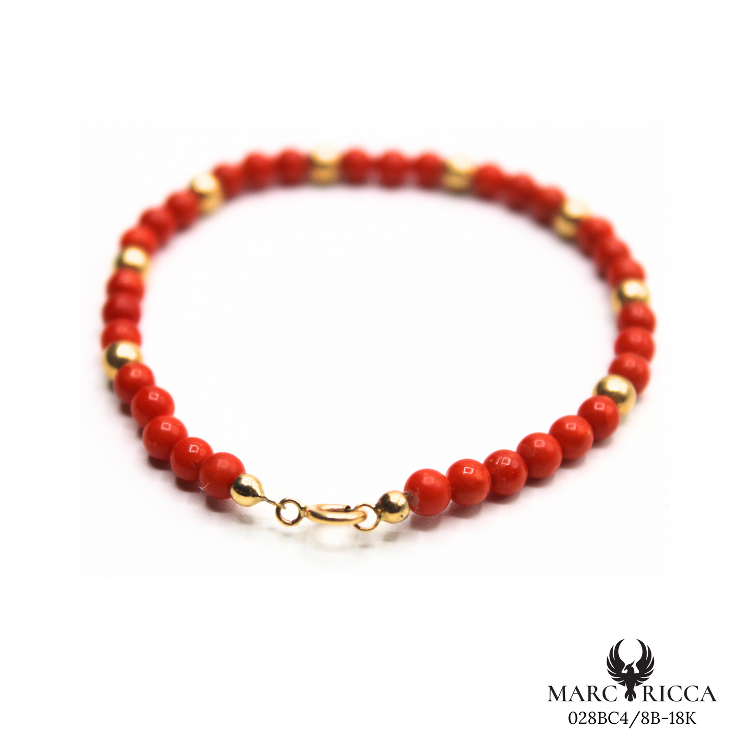 Bracelet Or Corail Perle & Perle Or 4mm