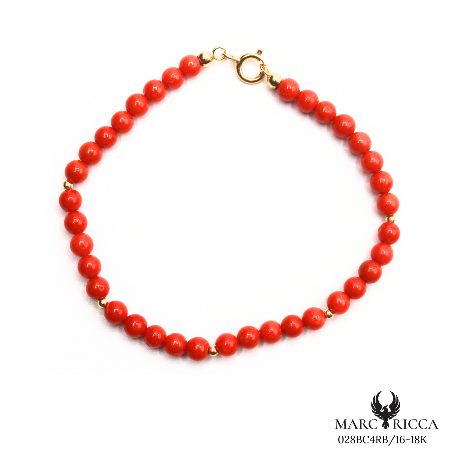 Bracelet Or Corail Perle & Perle Or 4mm
