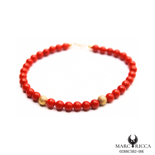 Bracelet Or Corail Perle & Perle Or
