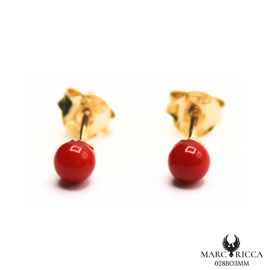 Boucles Or Corail Perle 3/45/75mm