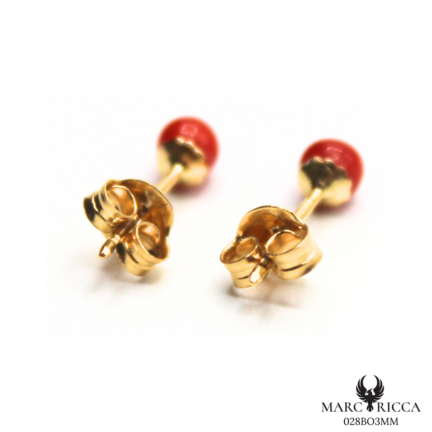 Boucles Or Corail Perle 3/45/75mm