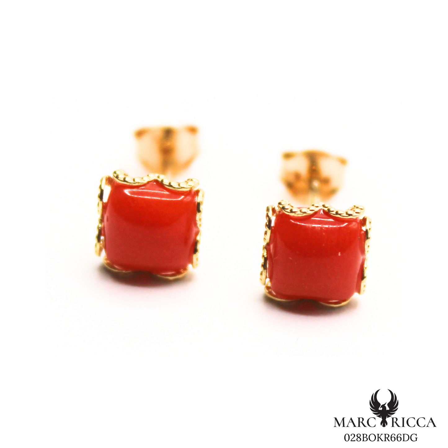 Boucles Or Corail Carrée