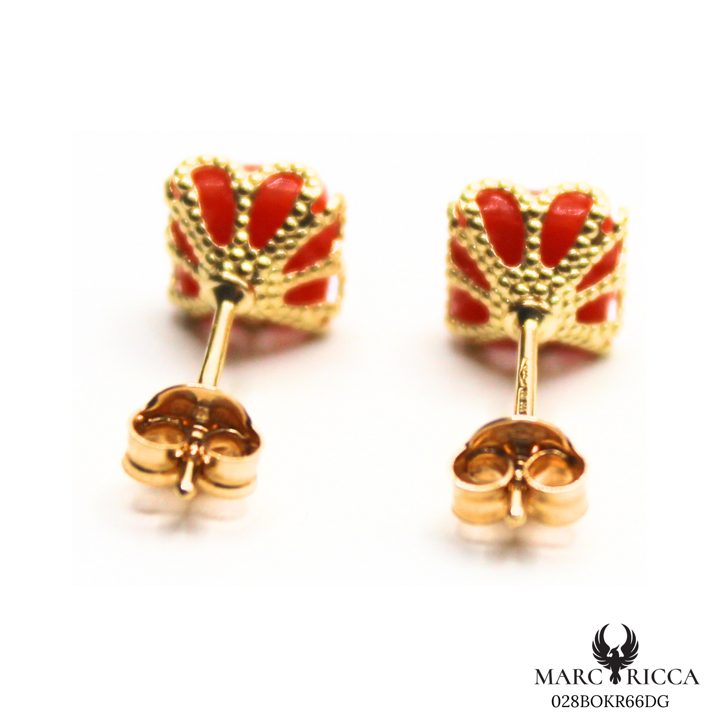 Boucles Or Corail Carrée