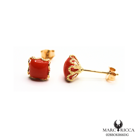 Boucles Or Corail Carrée