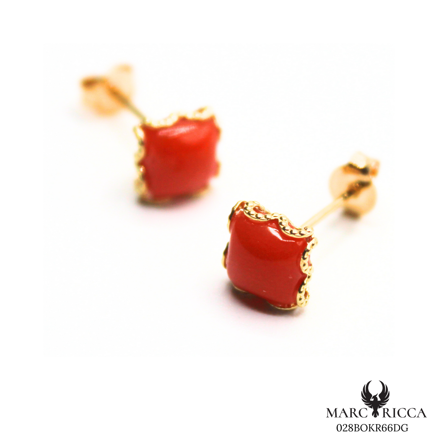Boucles Or Corail Carrée