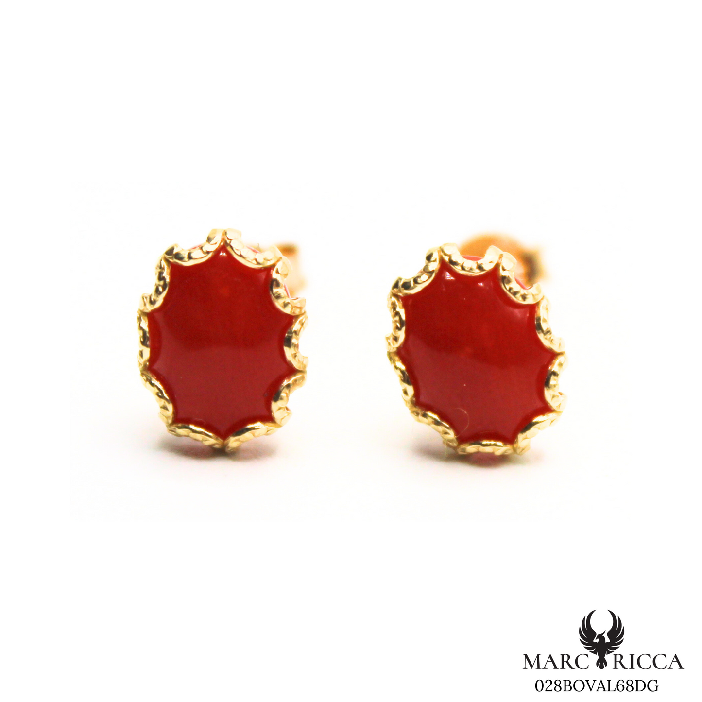 Boucles Or Corail Ovale