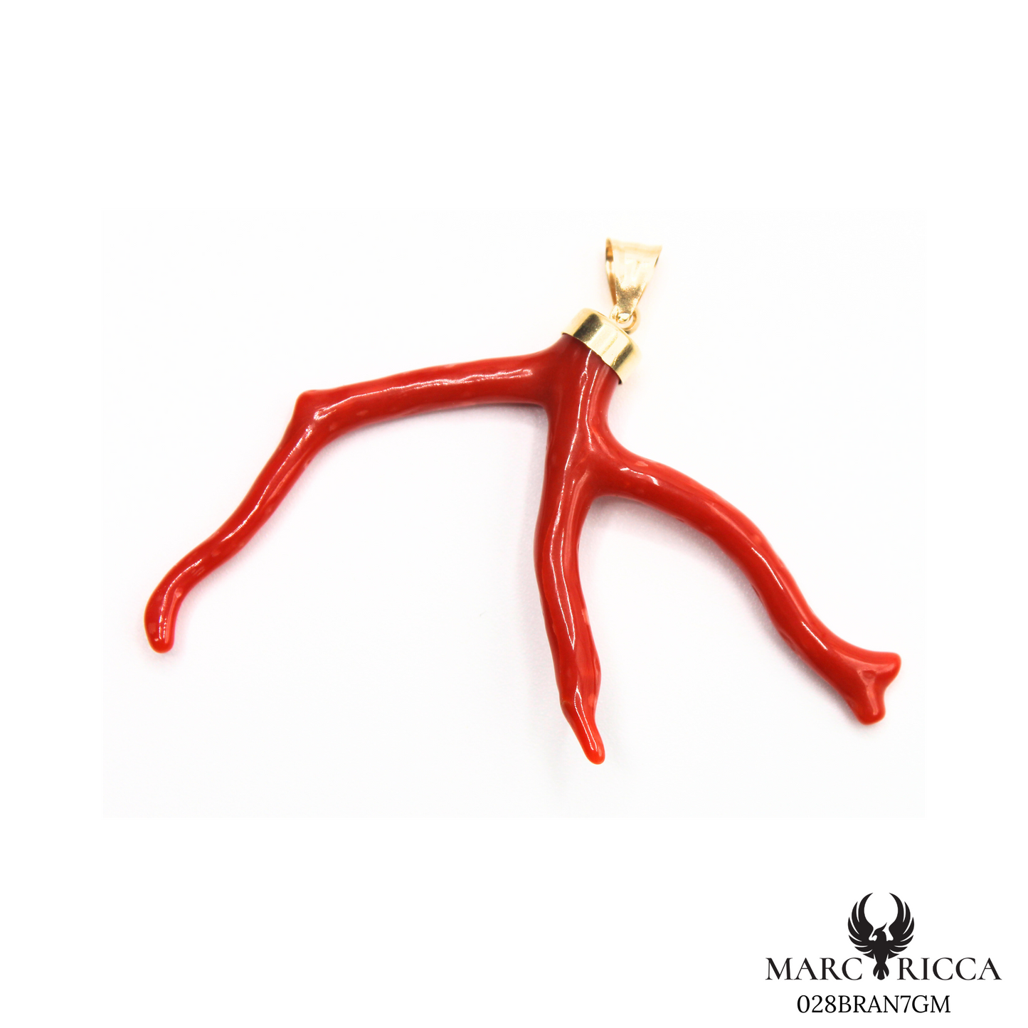 Pendentif Or Corail Branche Pièce Unique