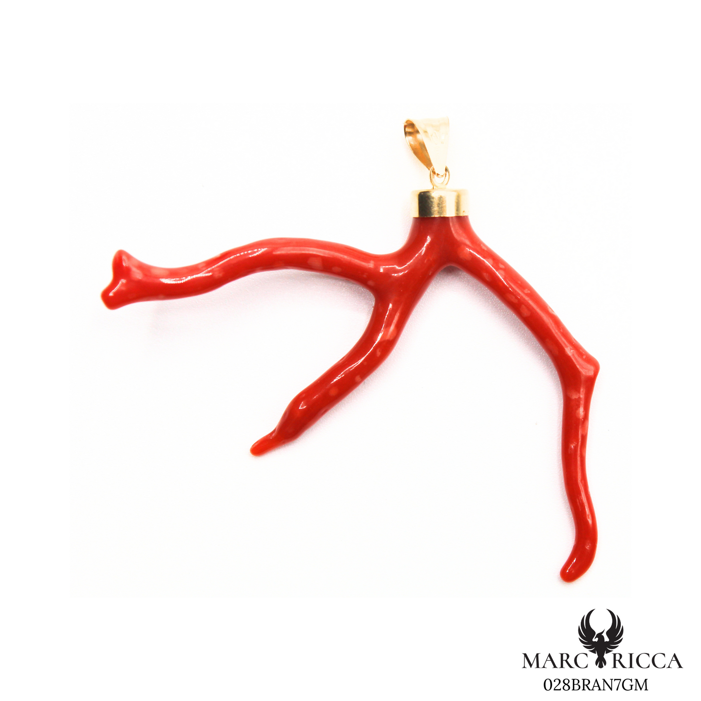 Pendentif Or Corail Branche Pièce Unique