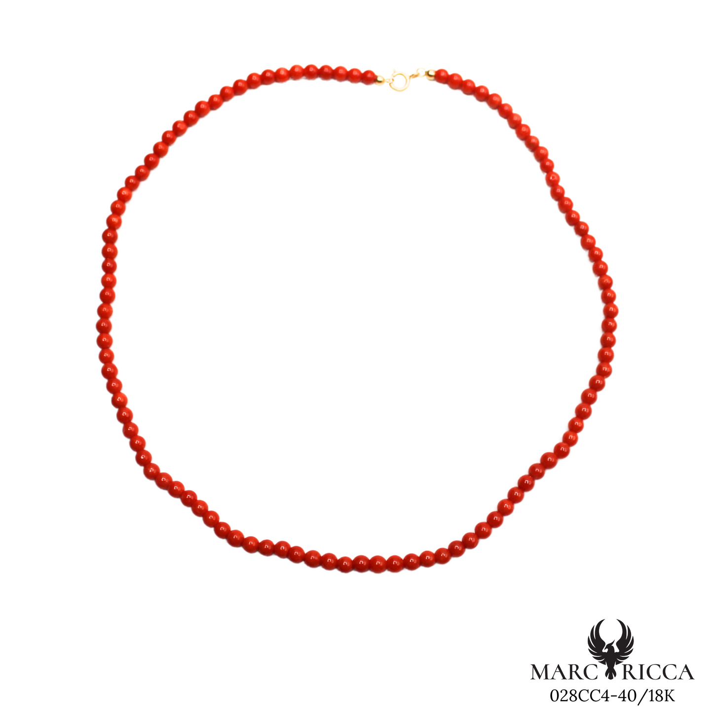 Collier Or Corail Perle 4mm