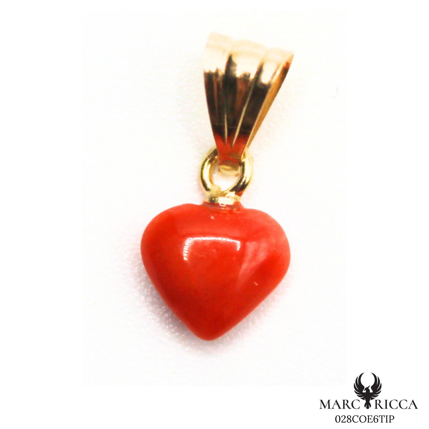 Pendentif Or Corail Cœur