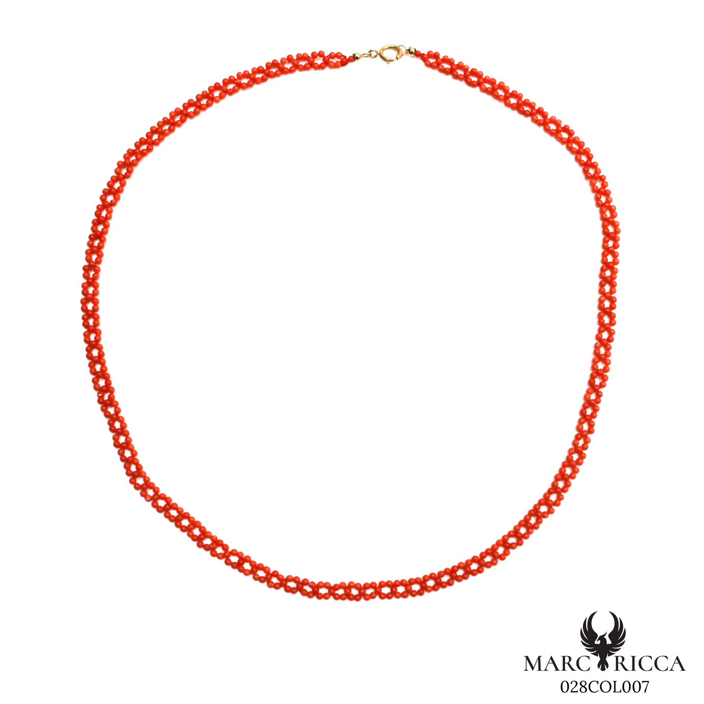 Collier Or Corail Chemin Perle