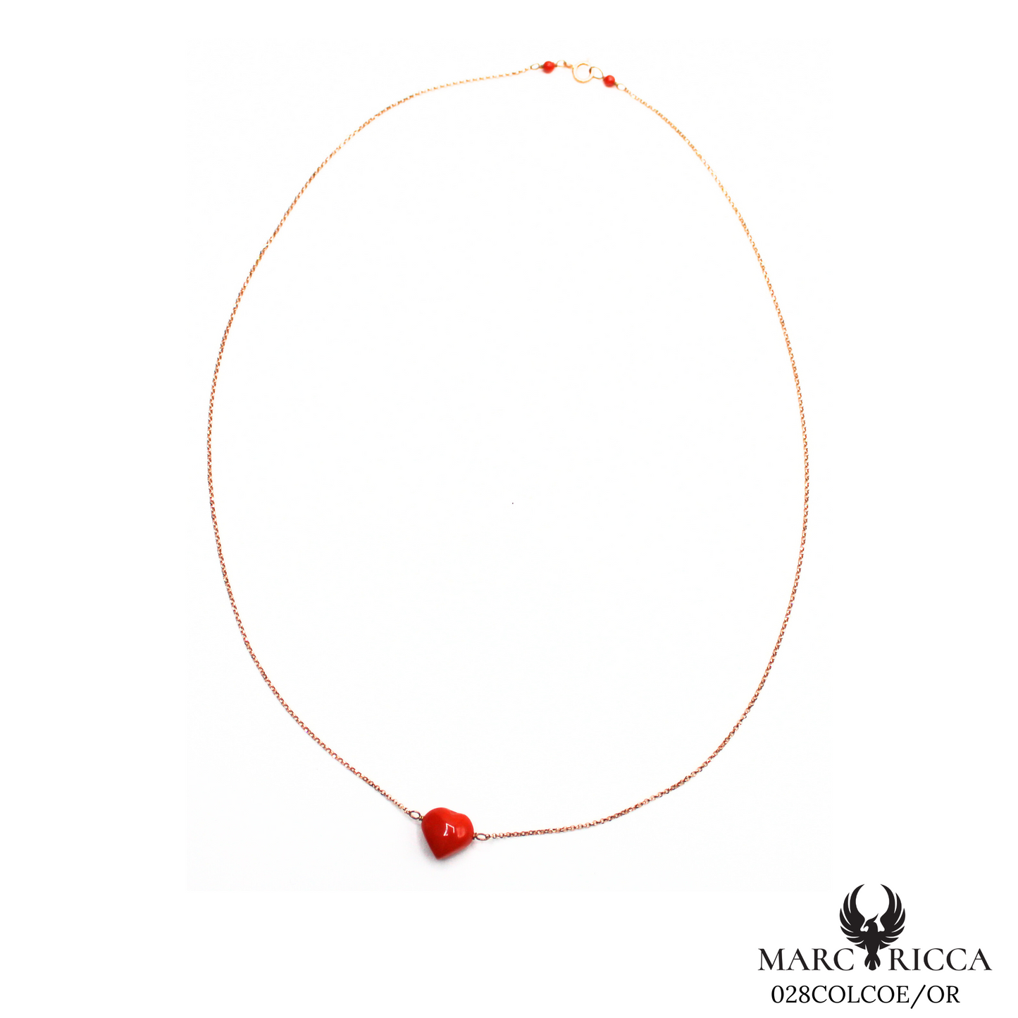 Collier Or Corail Cœur Or Jaune & Gris