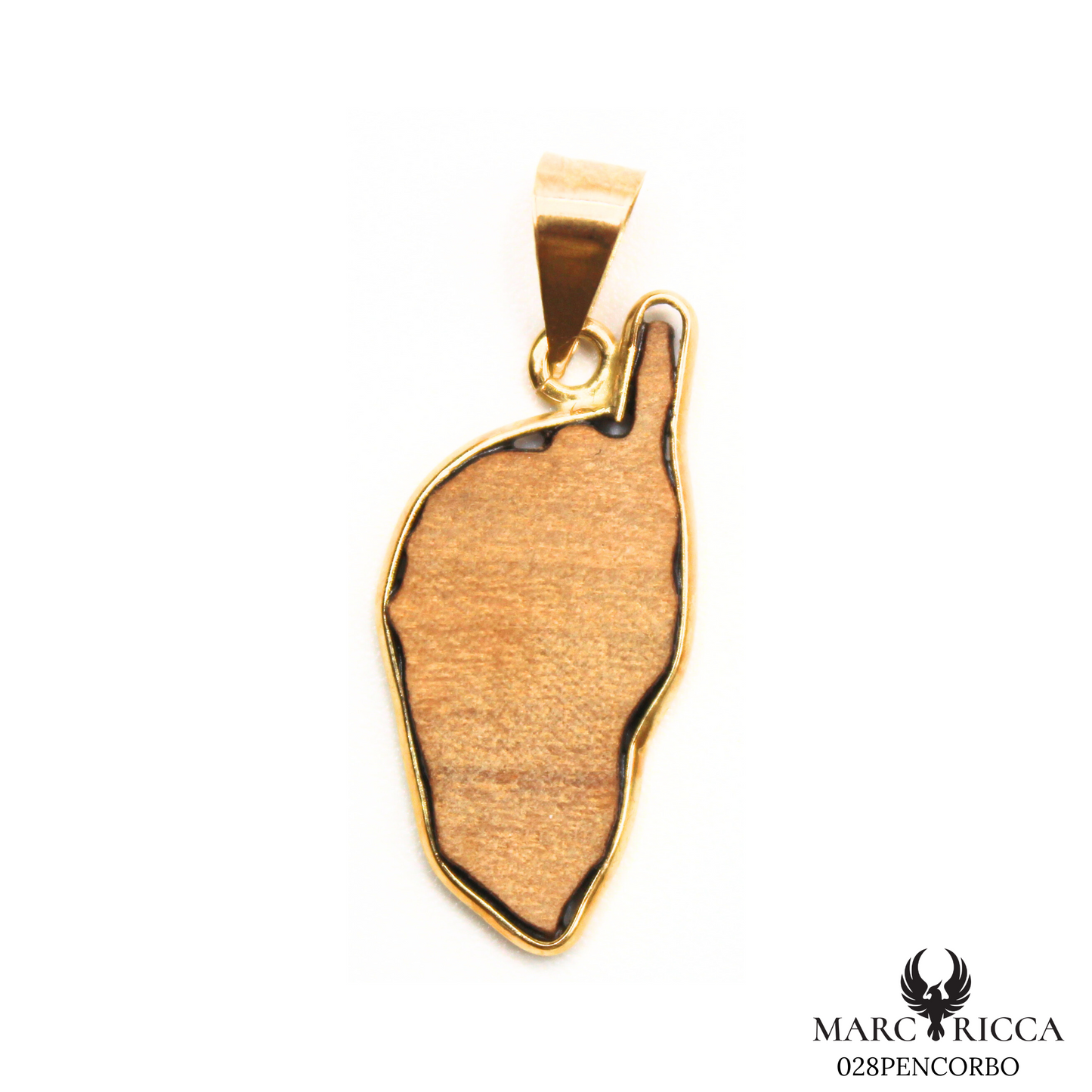 Pendentif Or Bois Olivier Pièce Unique